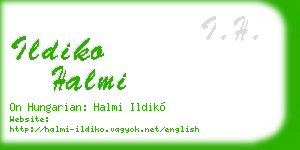 ildiko halmi business card