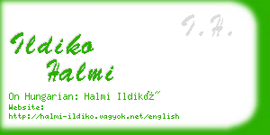 ildiko halmi business card